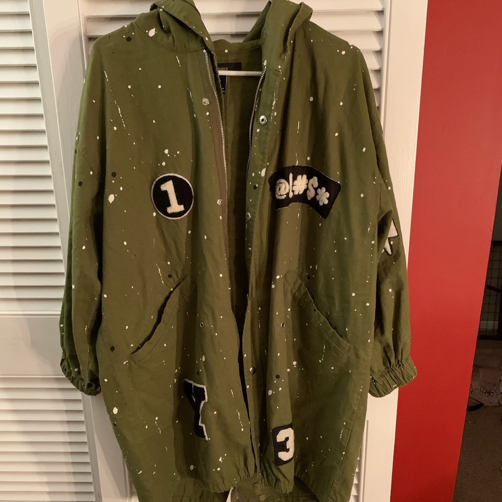 Oversized graffiti / patches jacket